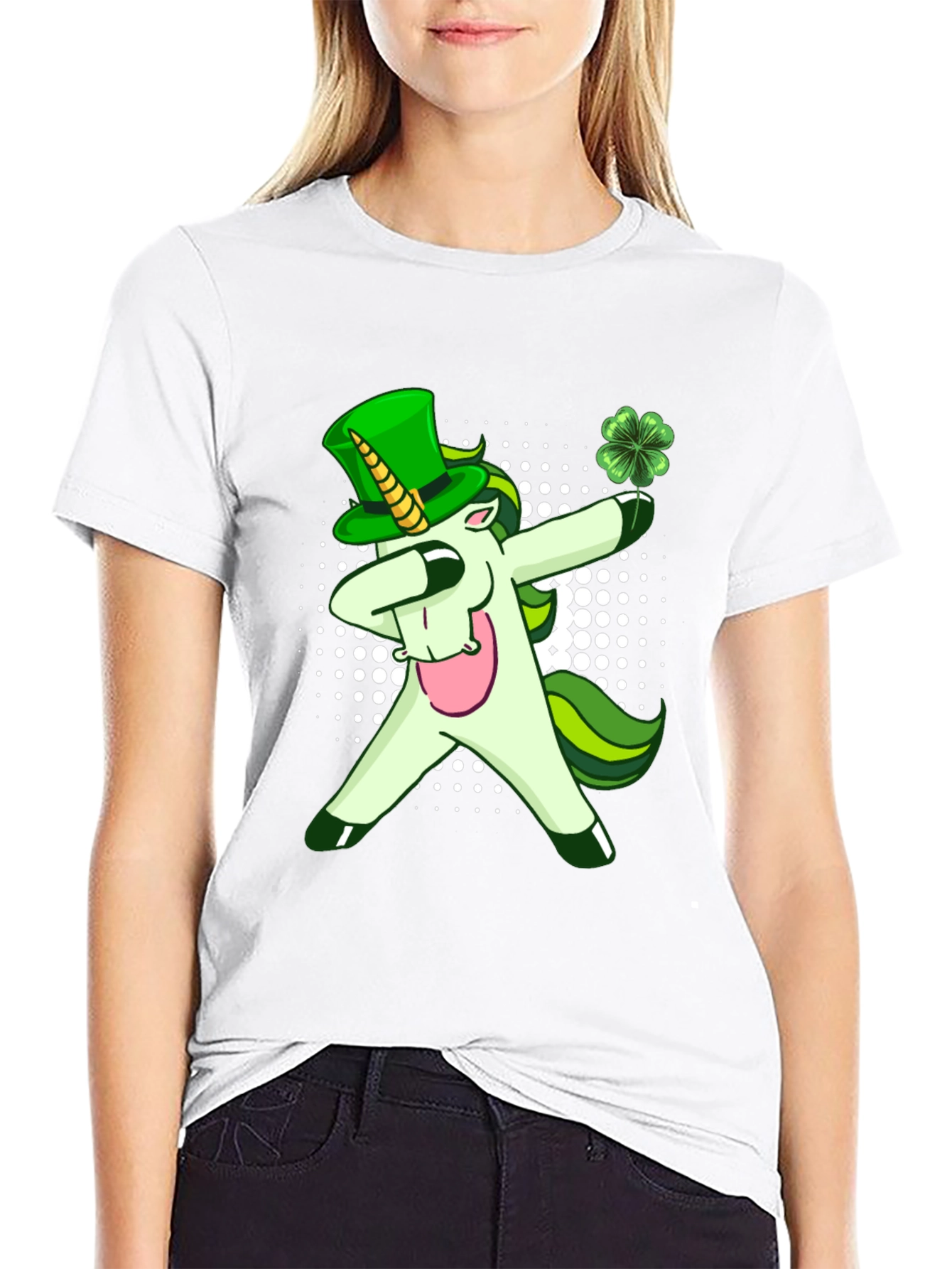 St. Patricks Day Unicorn Dabbing T-Shirt