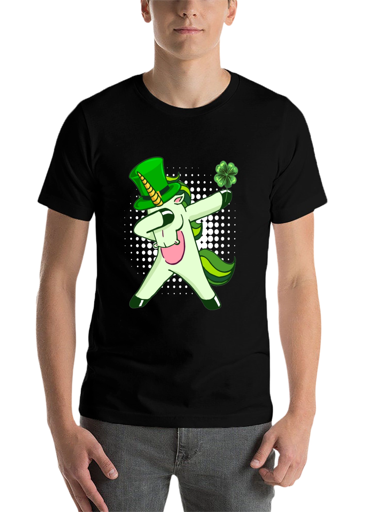 St. Patricks Day Unicorn Dabbing T-Shirt