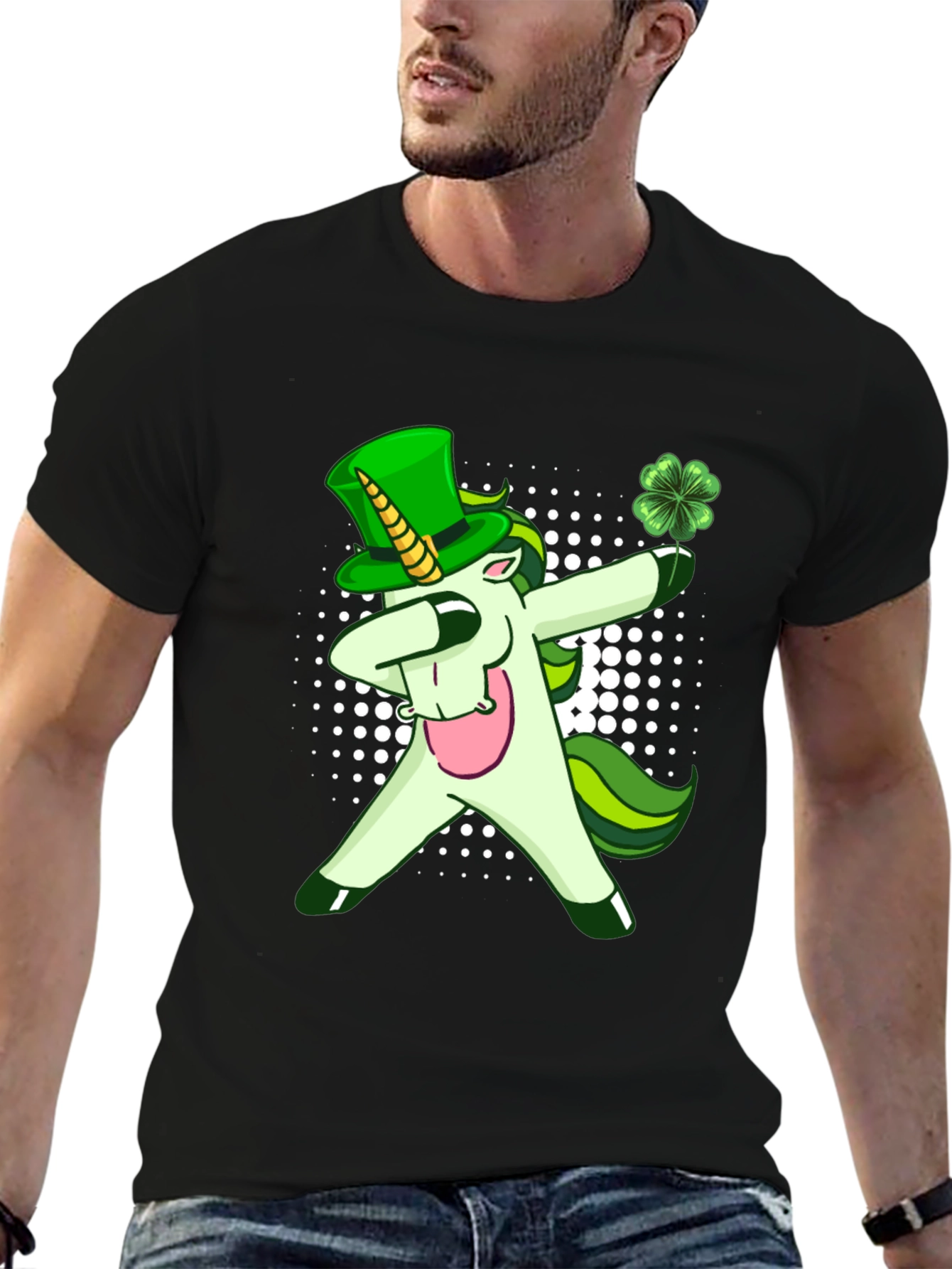 St. Patricks Day Unicorn Dabbing T-Shirt