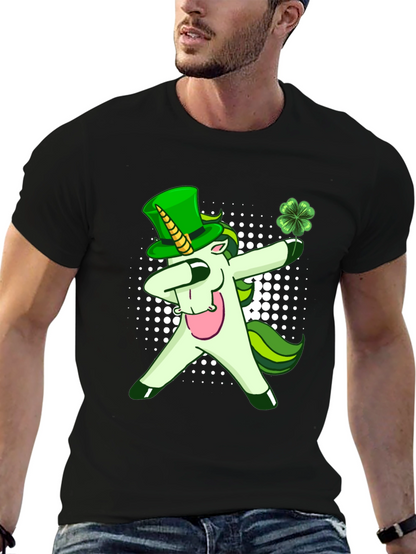 St. Patricks Day Unicorn Dabbing T-Shirt