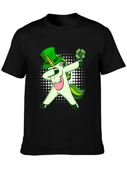 St. Patricks Day Unicorn Dabbing T-Shirt