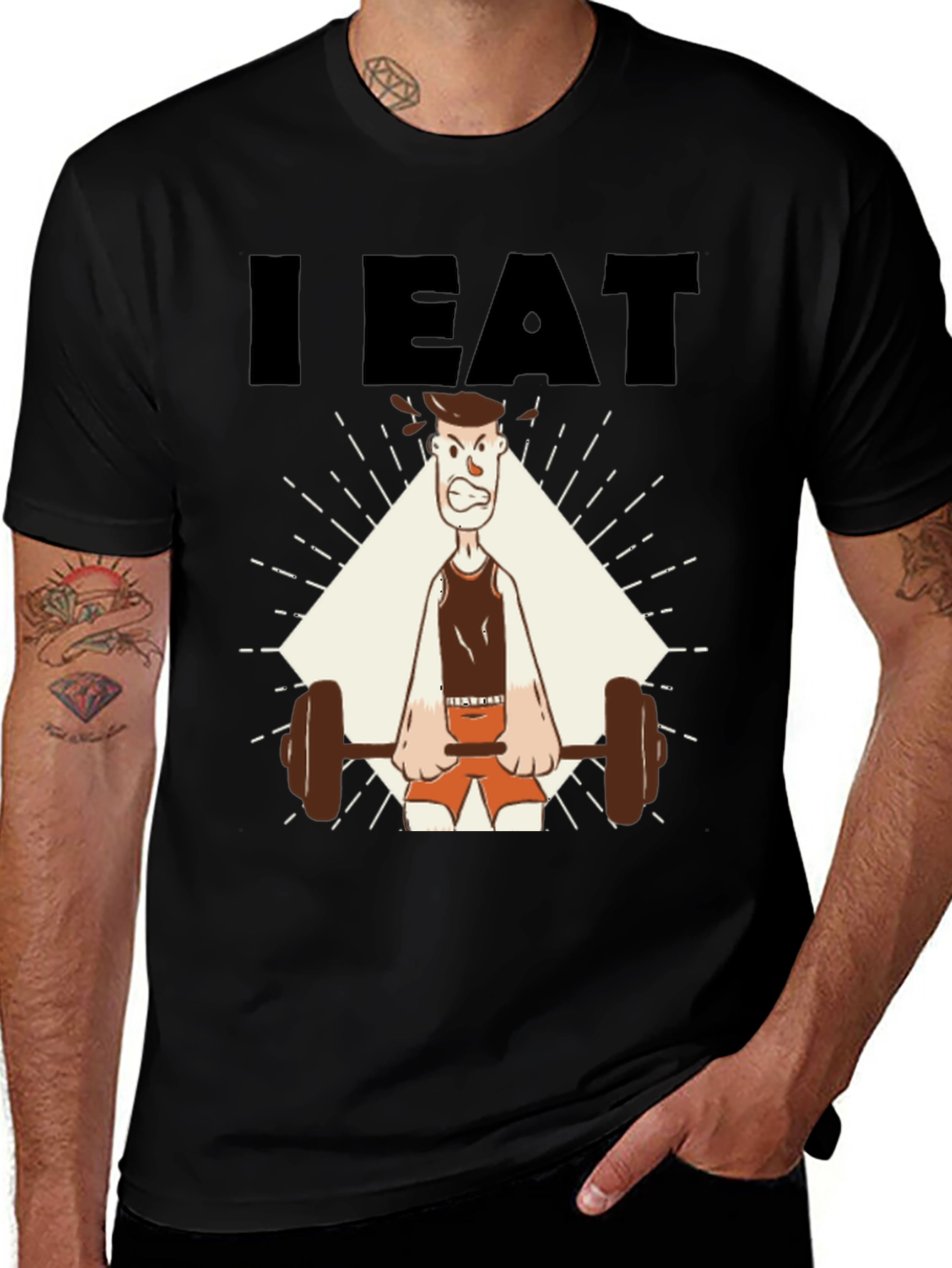 I Eat Lift T-Shirt - Funny Gym Workout Tee
