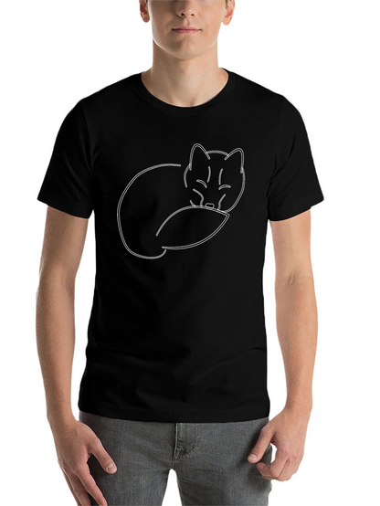 Sleeping Fox Graphic Tee - Black
