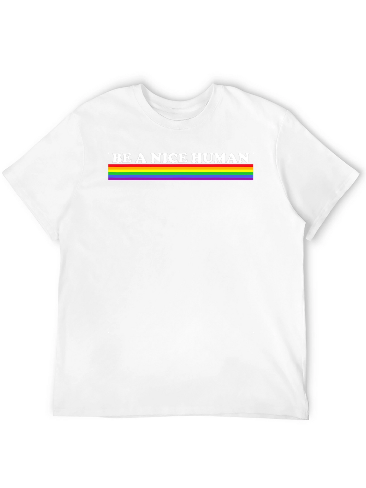 Be A Nice Human Rainbow Pride T-Shirt