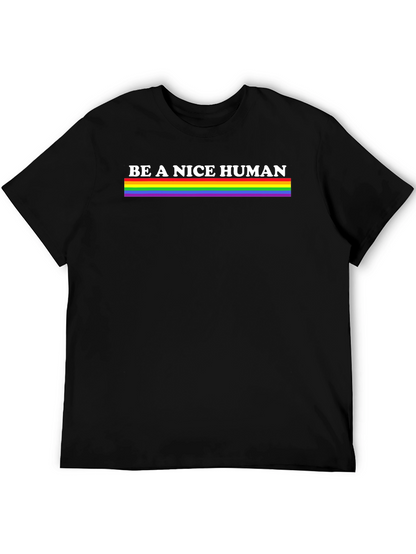 Be A Nice Human Rainbow Pride T-Shirt