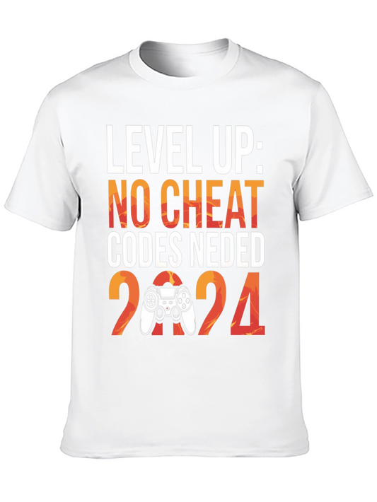 Level Up 2024 Gaming T-Shirt - No Cheat Codes Needed