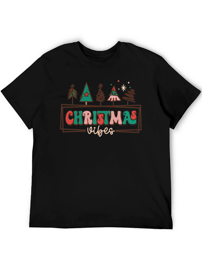 Christmas Vibes Retro Tee - Holiday Season Shirt