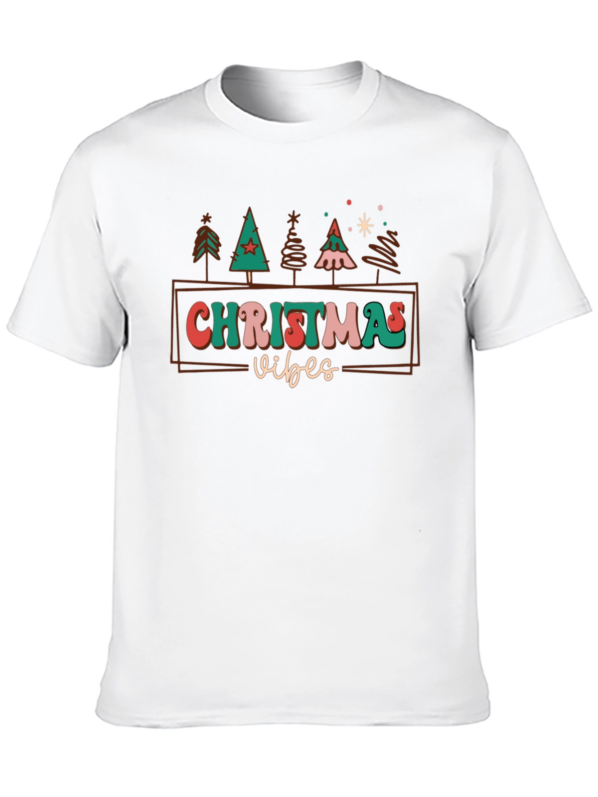 Christmas Vibes Retro Tee - Holiday Season Shirt