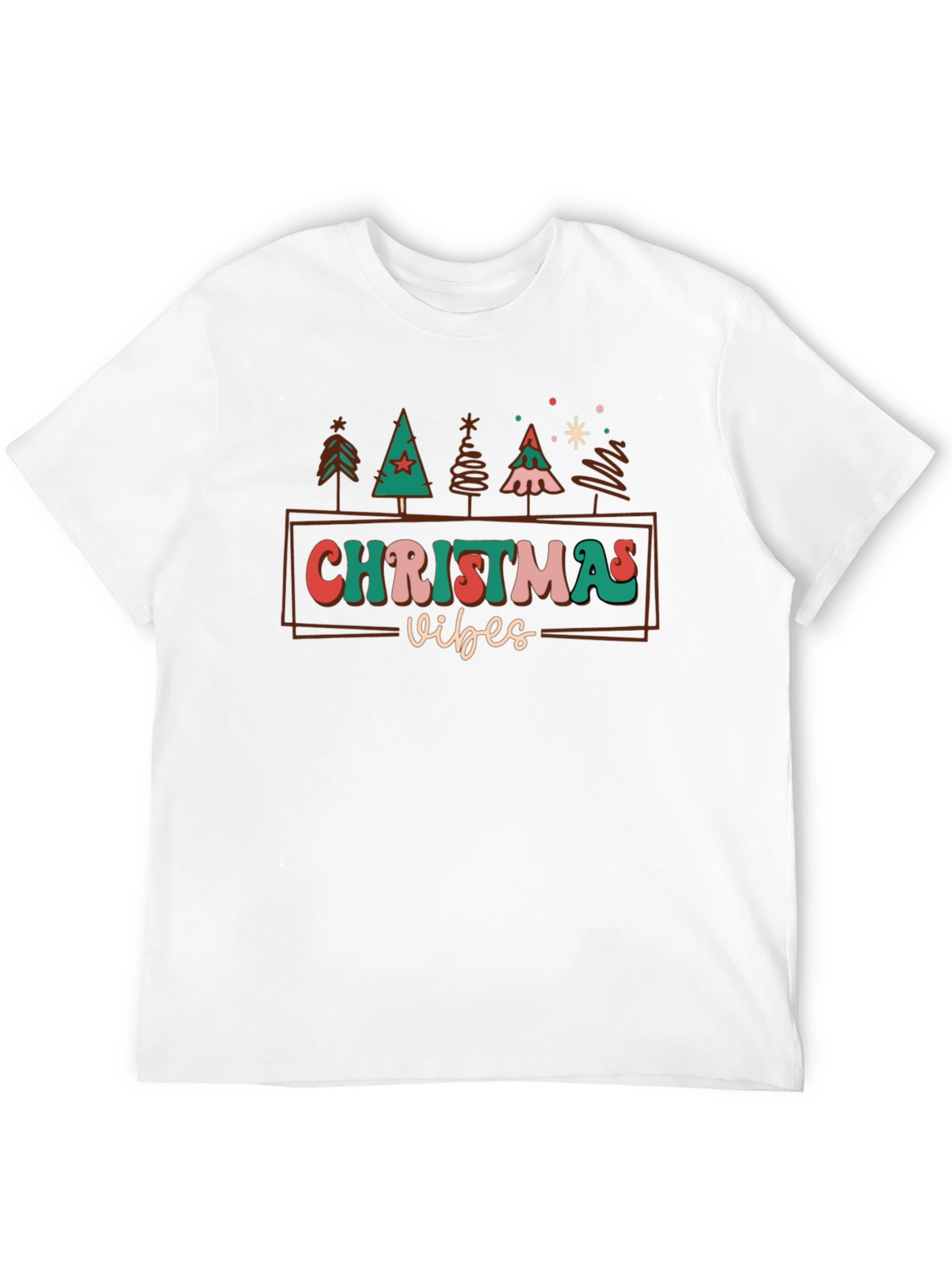 Christmas Vibes Retro Tee - Holiday Season Shirt