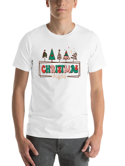 Christmas Vibes Retro Tee - Holiday Season Shirt