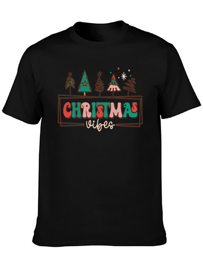 Christmas Vibes Retro Tee - Holiday Season Shirt