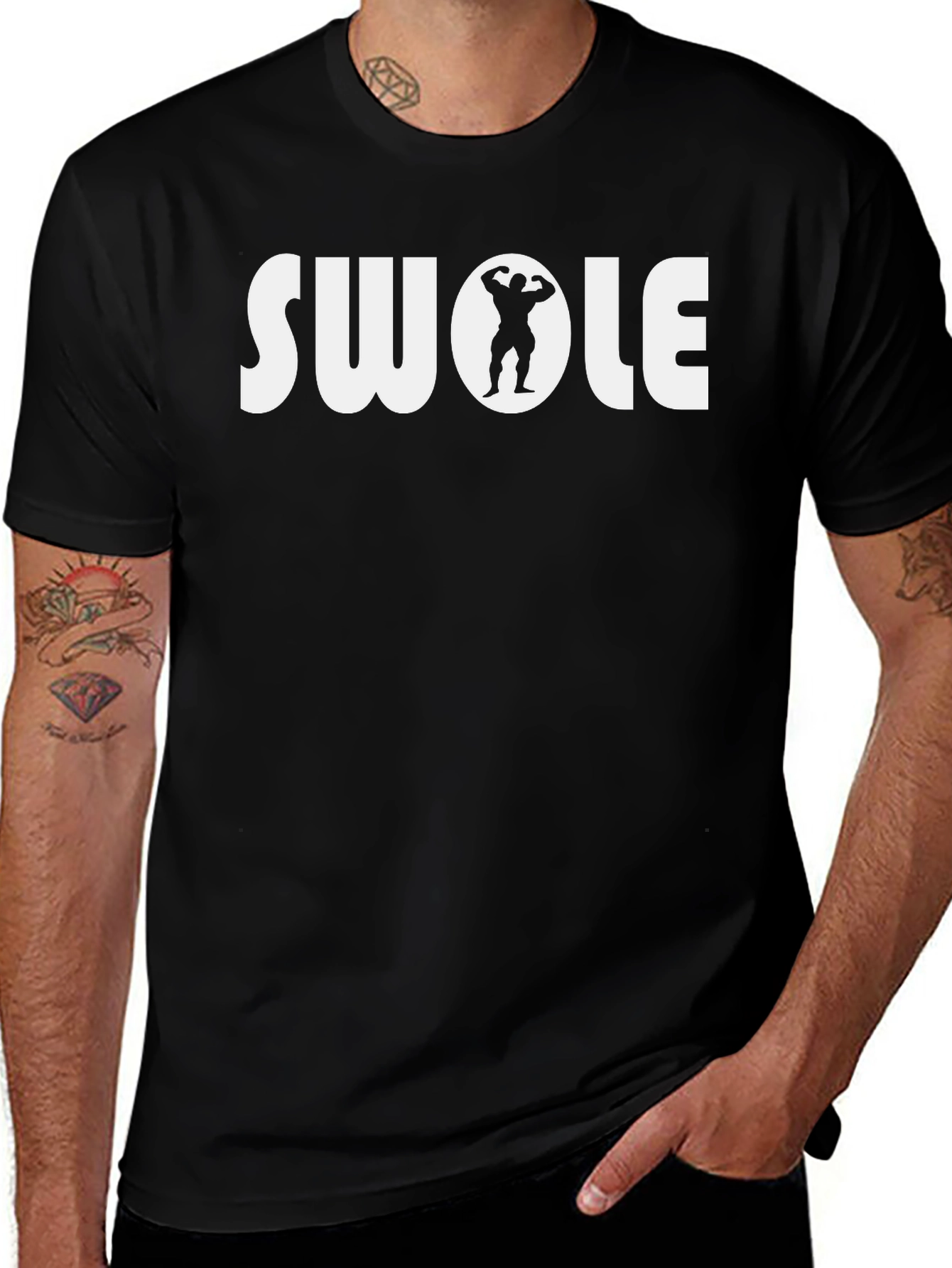 Swole Gym T-Shirt - Black Workout Tee