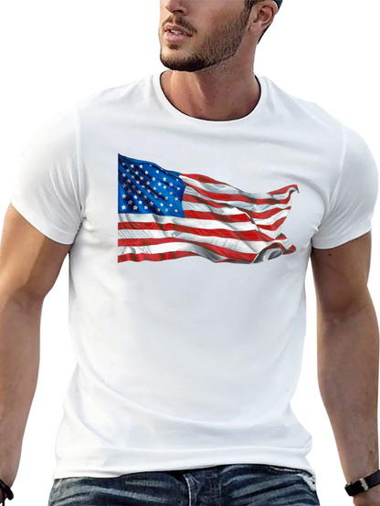 American Flag Graphic Tee - Black