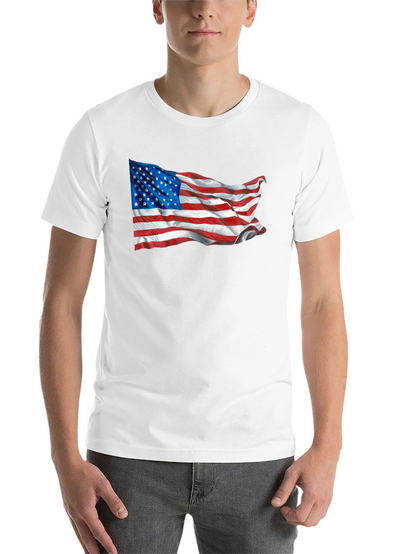 American Flag Graphic Tee - Black