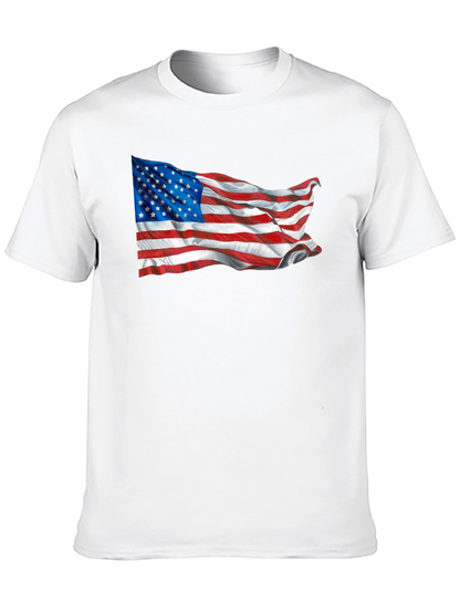 American Flag Graphic Tee - Black