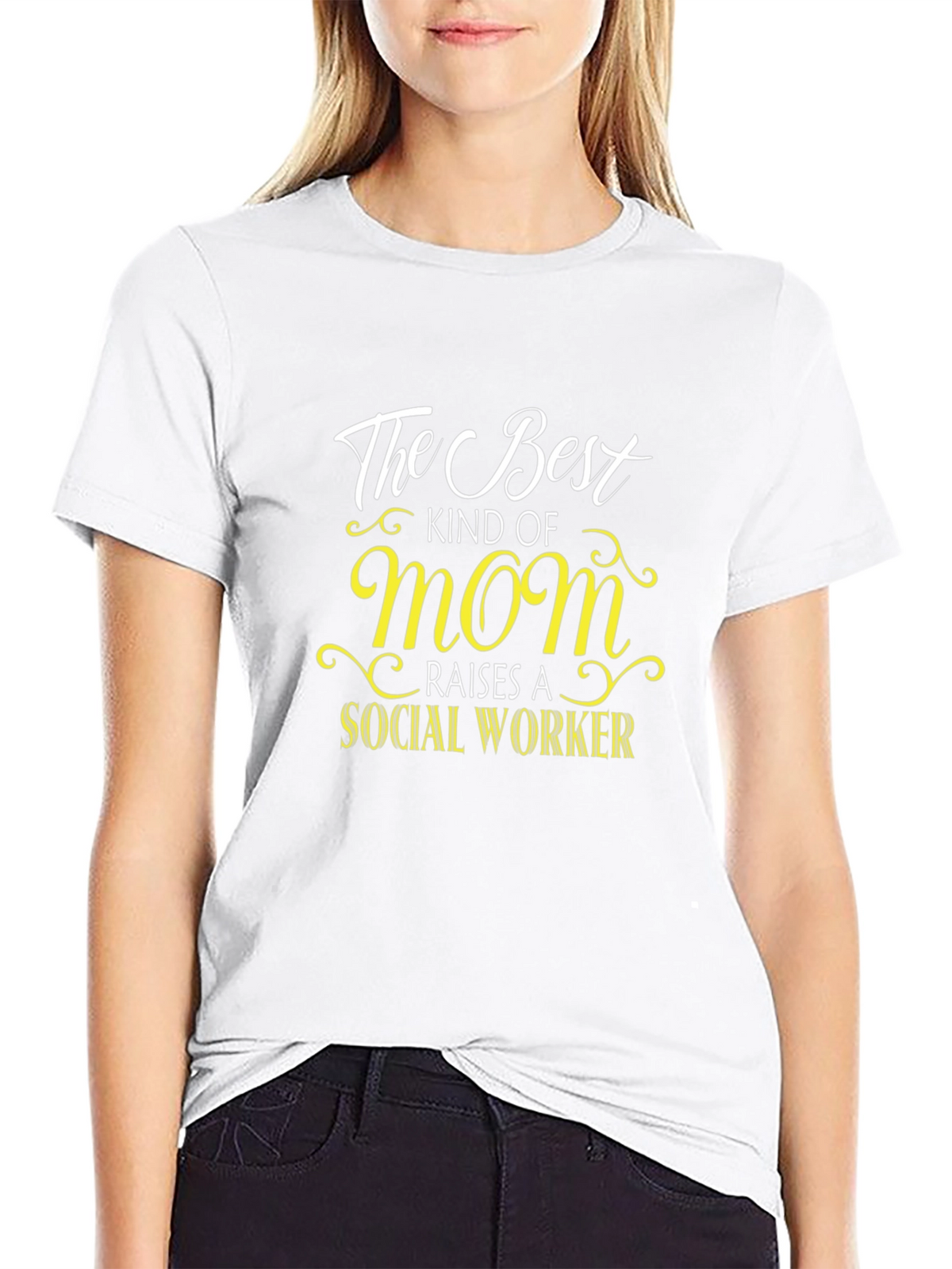 Best Mom Raises A Social Worker Graphic T-Shirt