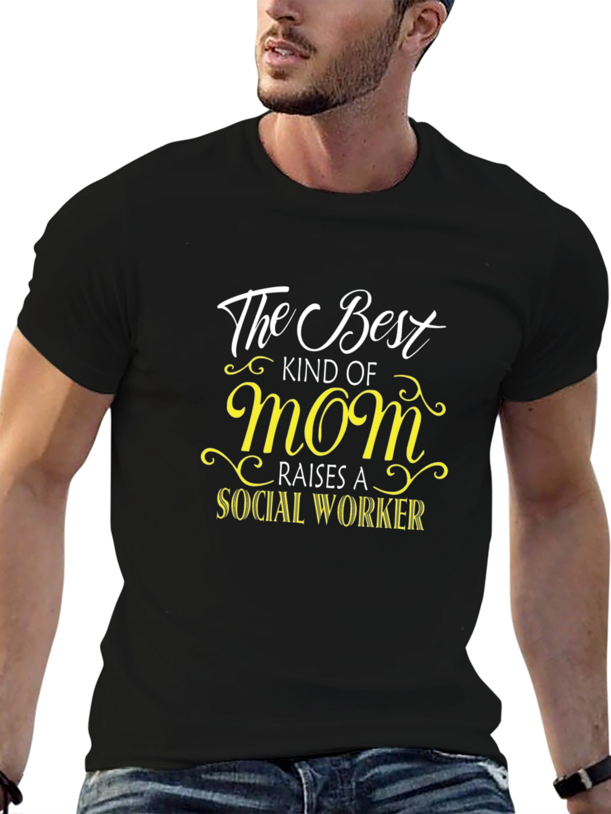 Best Mom Raises A Social Worker Graphic T-Shirt