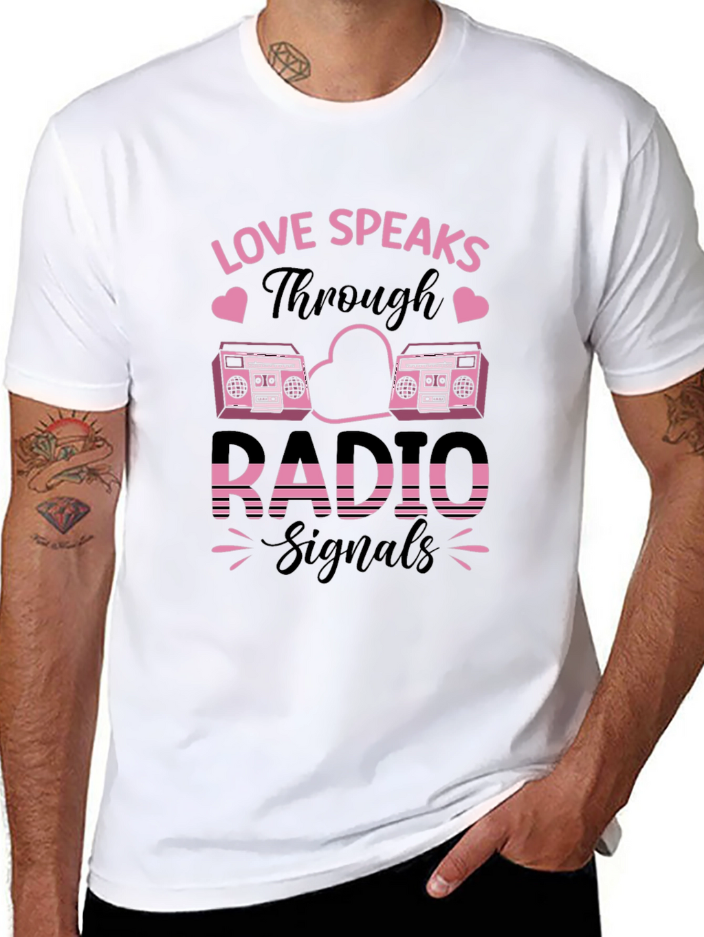Love Speaks Through Radio Signals Graphic Tee