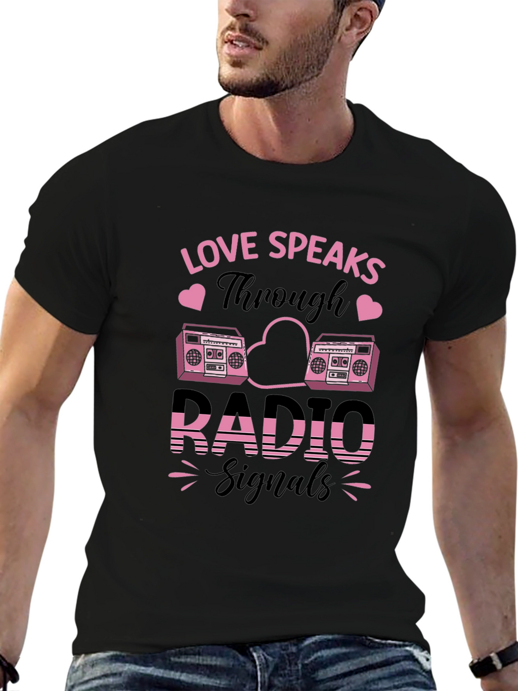 Love Speaks Through Radio Signals Graphic Tee