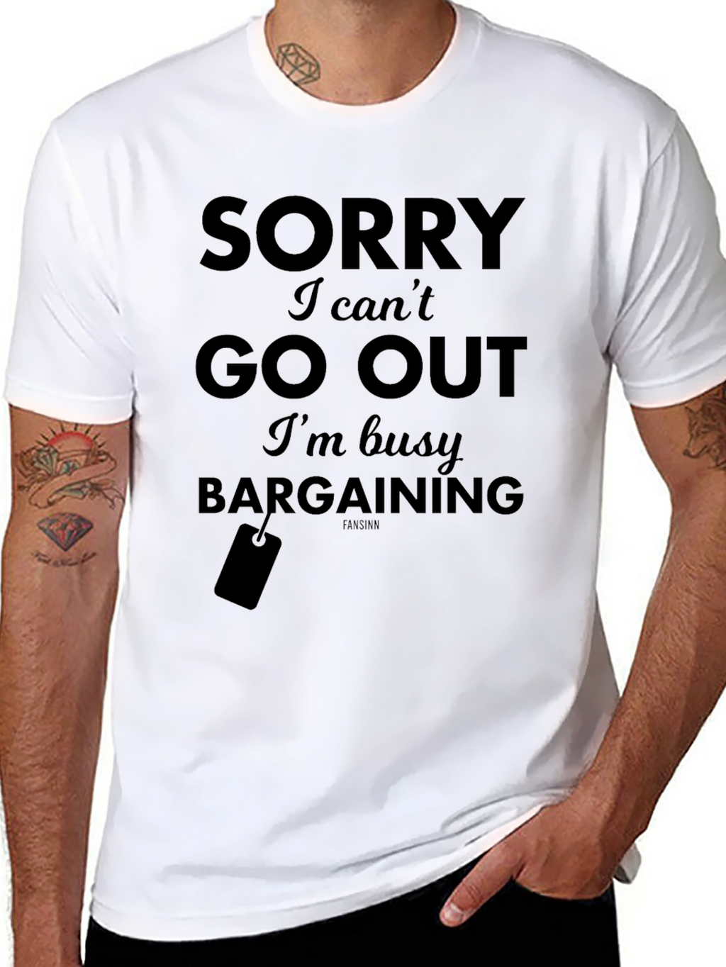 Sorry Busy Bargaining T-Shirt - Black