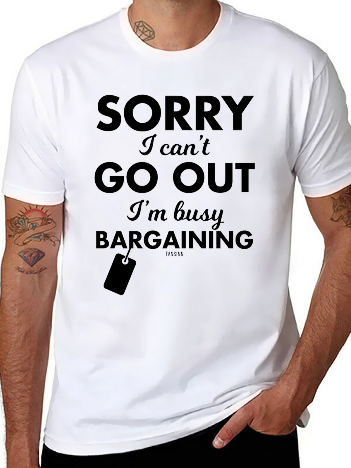 Sorry Busy Bargaining T-Shirt - Black
