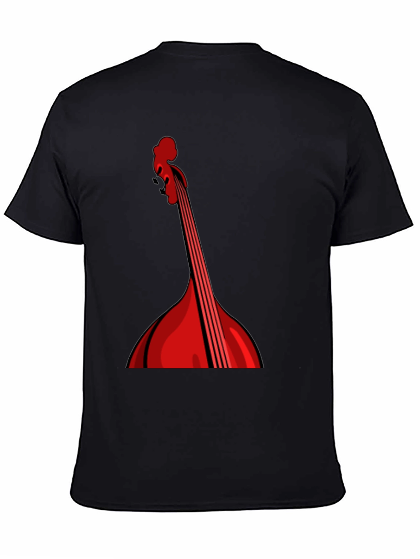 Red String Instrument Graphic Black Tee