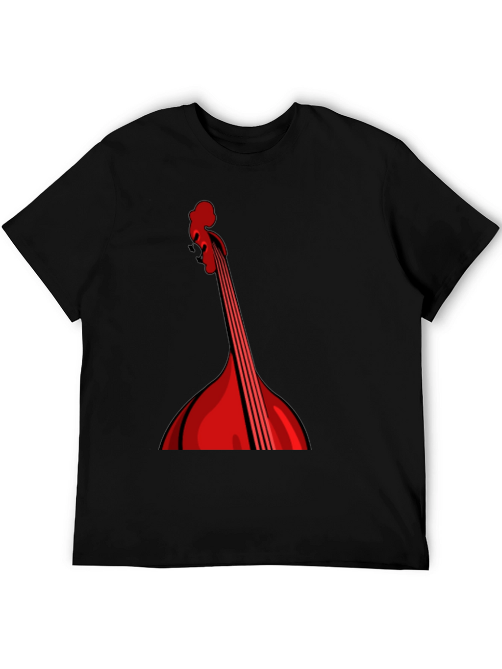 Red String Instrument Graphic Black Tee