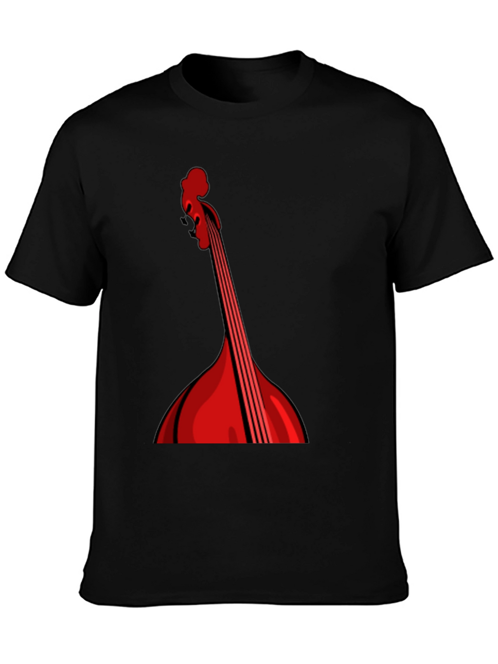 Red String Instrument Graphic Black Tee