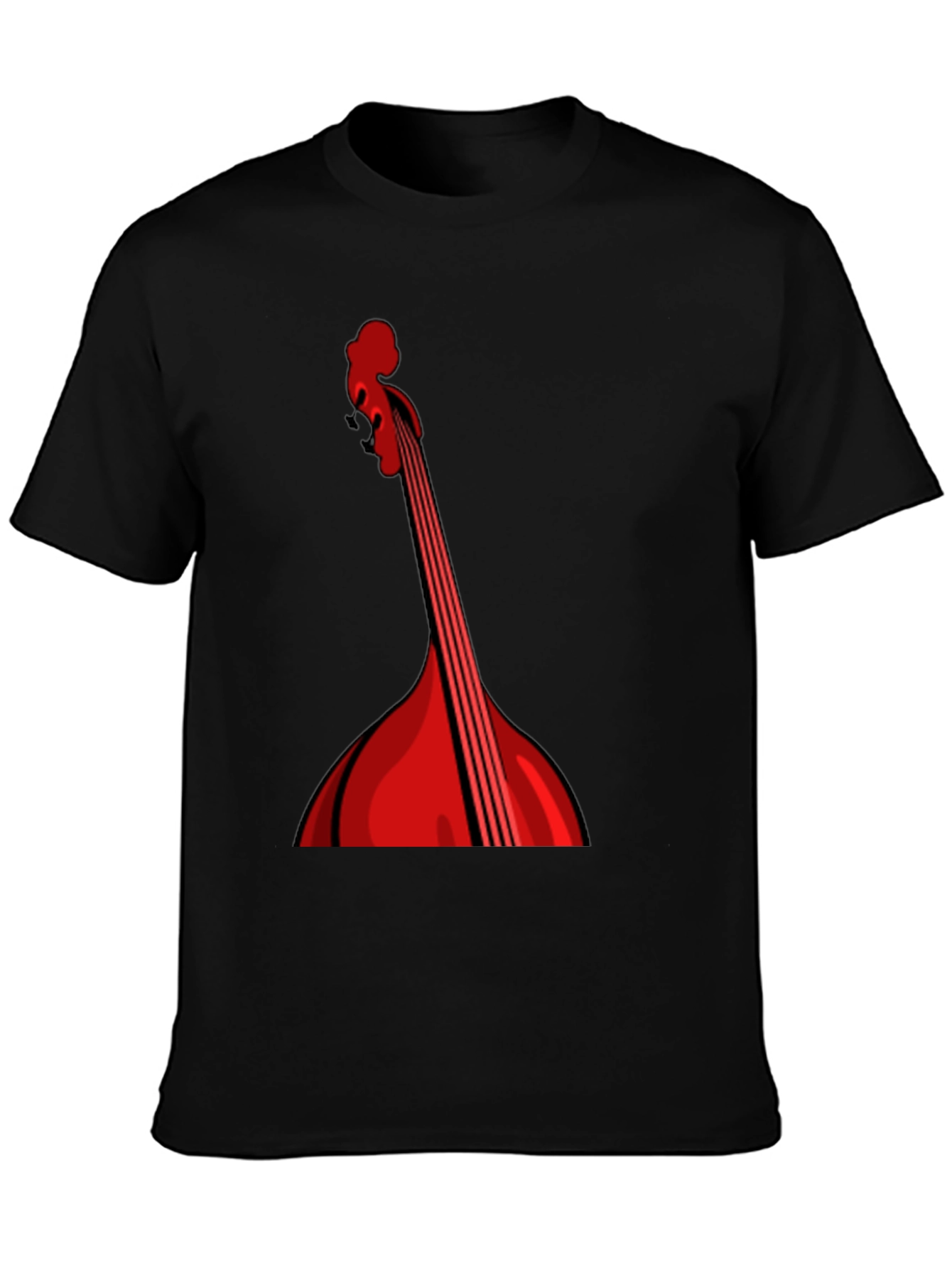 Red String Instrument Graphic Black Tee