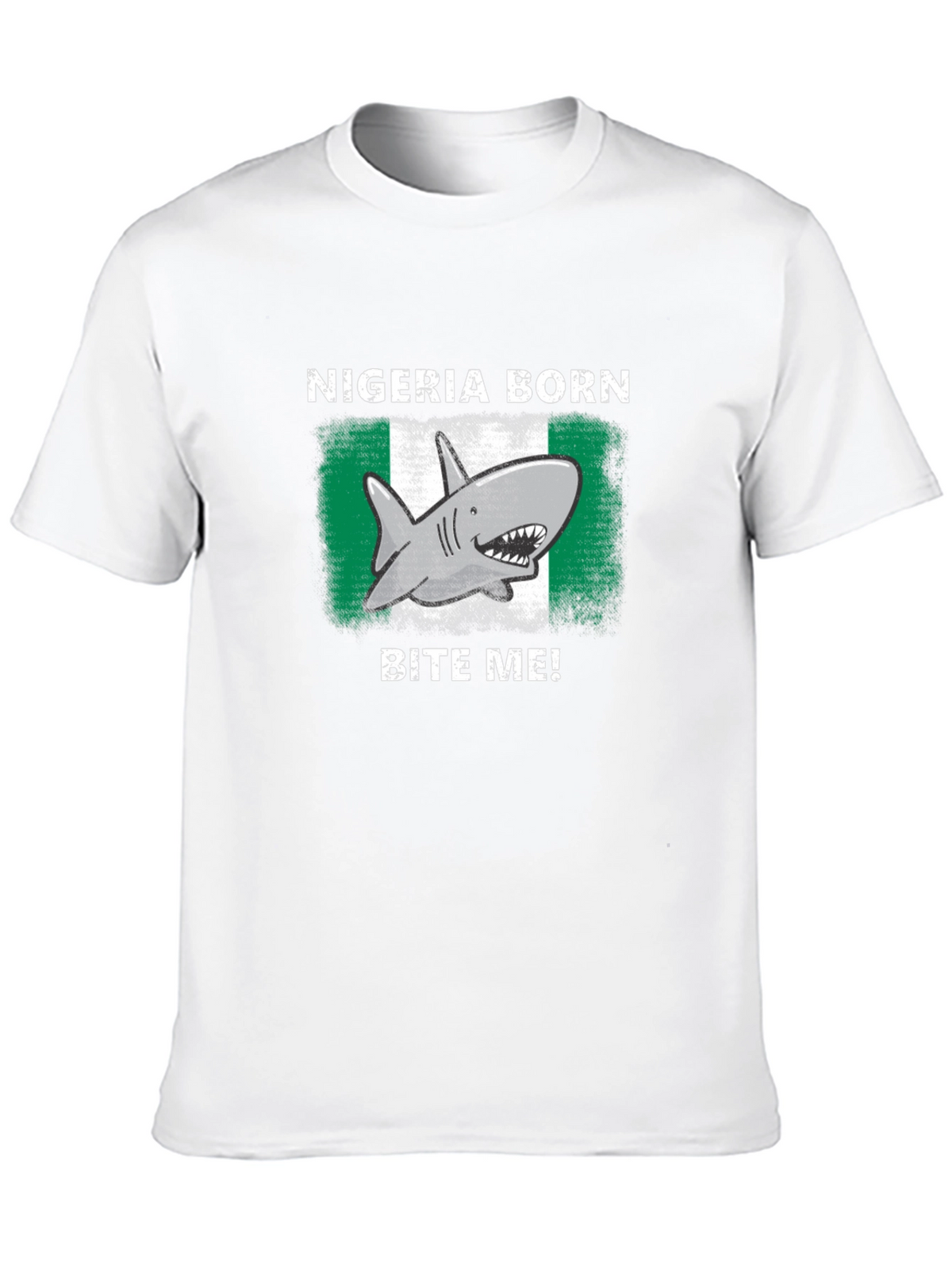 Nigeria Born Shark Bite Me! T-Shirt