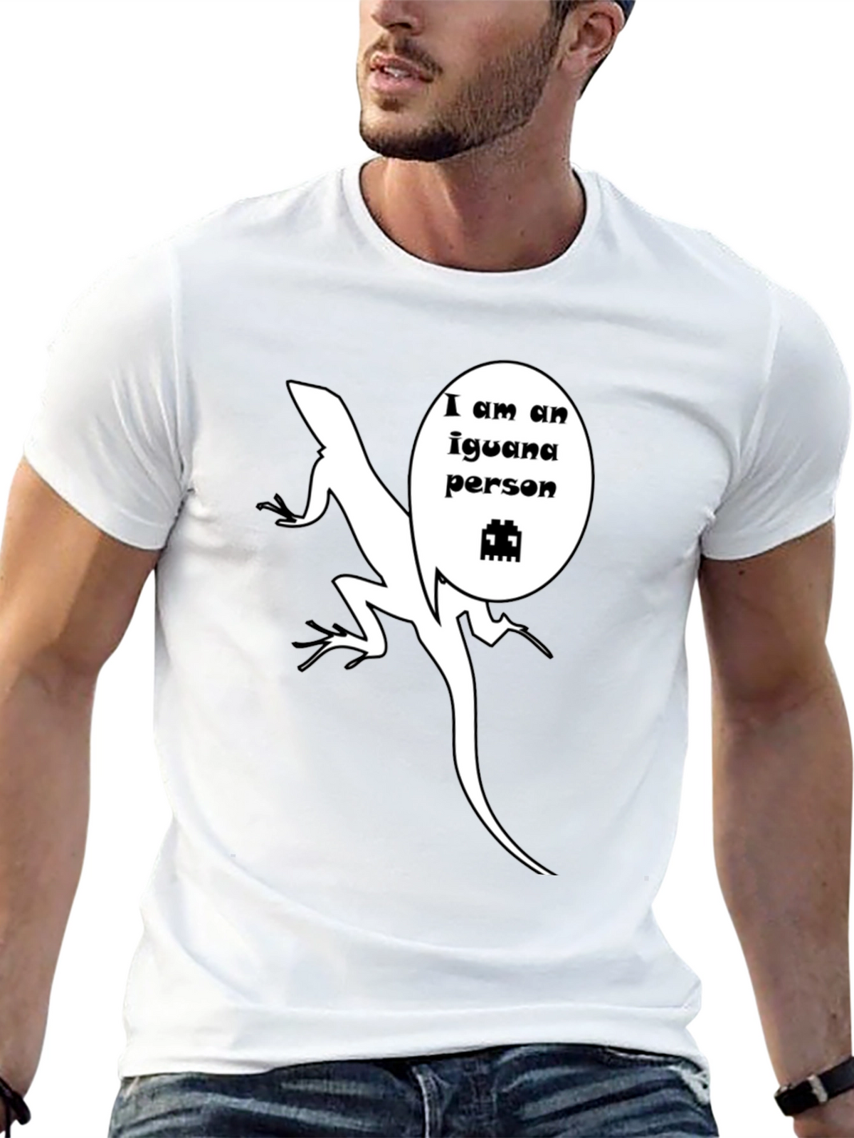 Iguana Person T-Shirt - Funny Reptile Graphic Tee