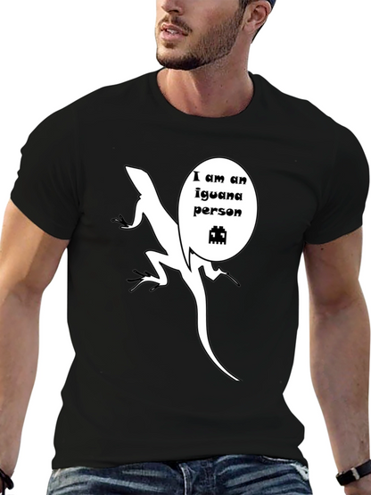 Iguana Person T-Shirt - Funny Reptile Graphic Tee