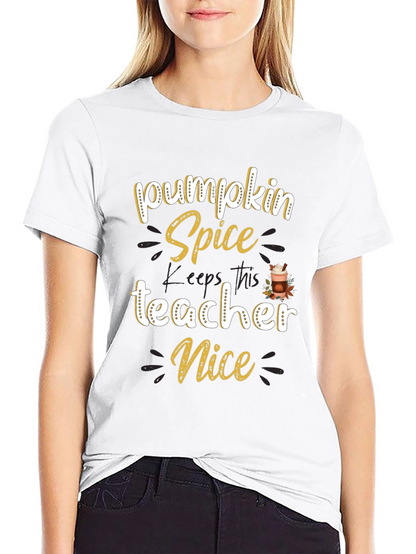 Pumpkin Spice Teacher T-Shirt