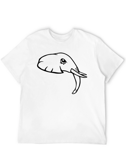 Elephant Graphic Tee - Black Cotton T-Shirt