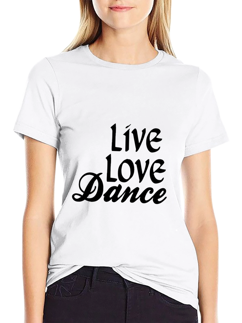 Live Love Dance Graphic Tee - Black