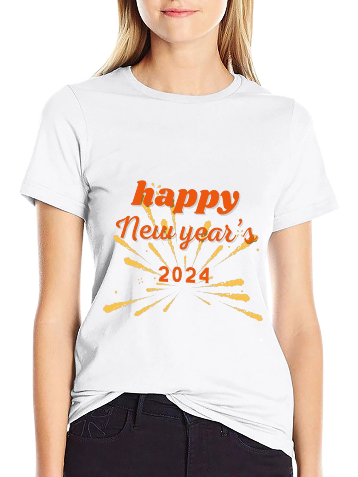 Happy New Year 2024 Black T-Shirt