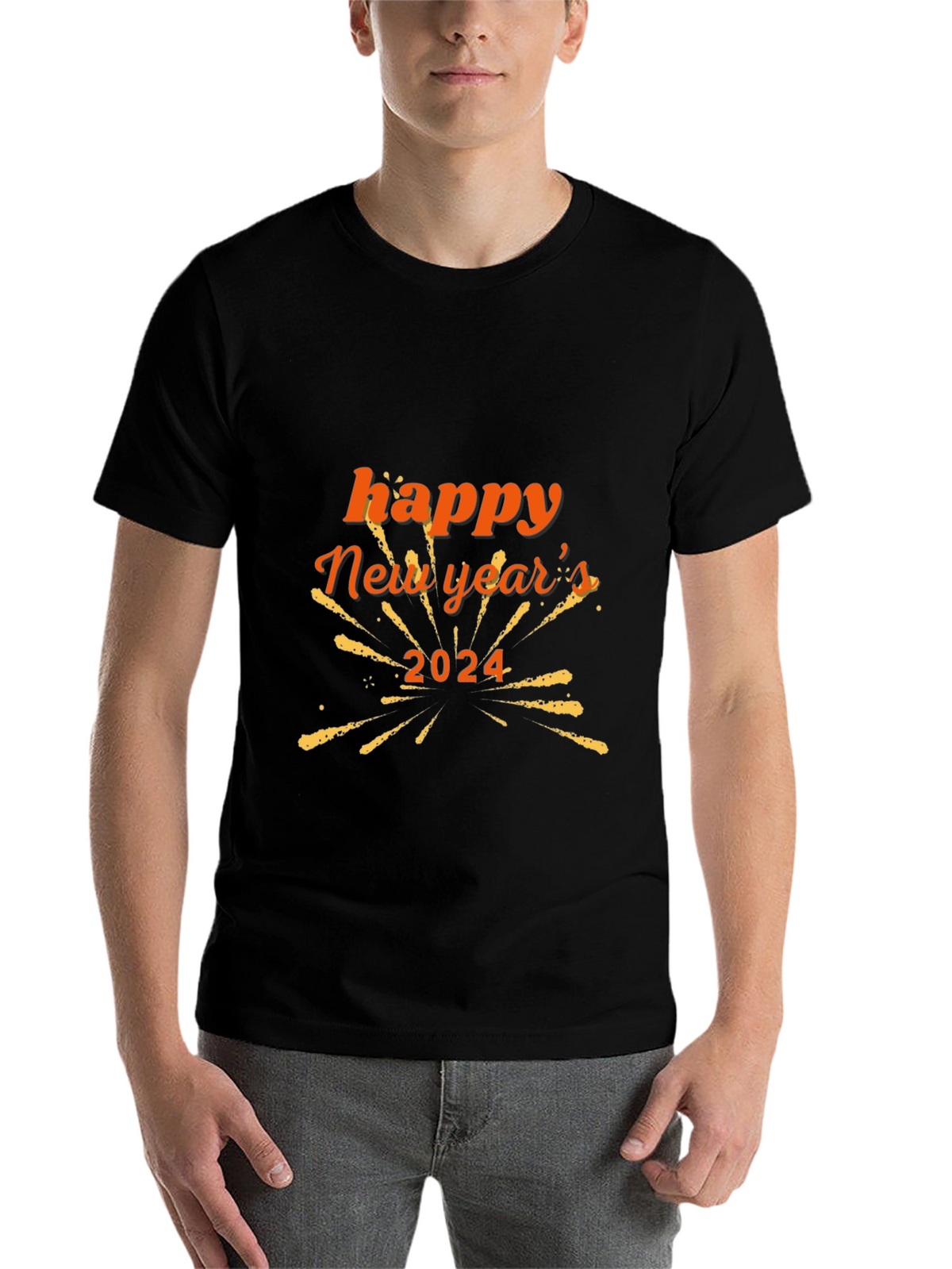 Happy New Year 2024 Black T-Shirt
