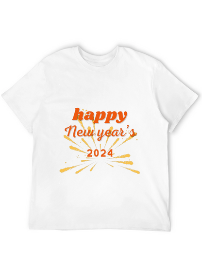 Happy New Year 2024 Black T-Shirt
