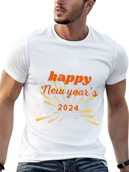 Happy New Year 2024 Black T-Shirt