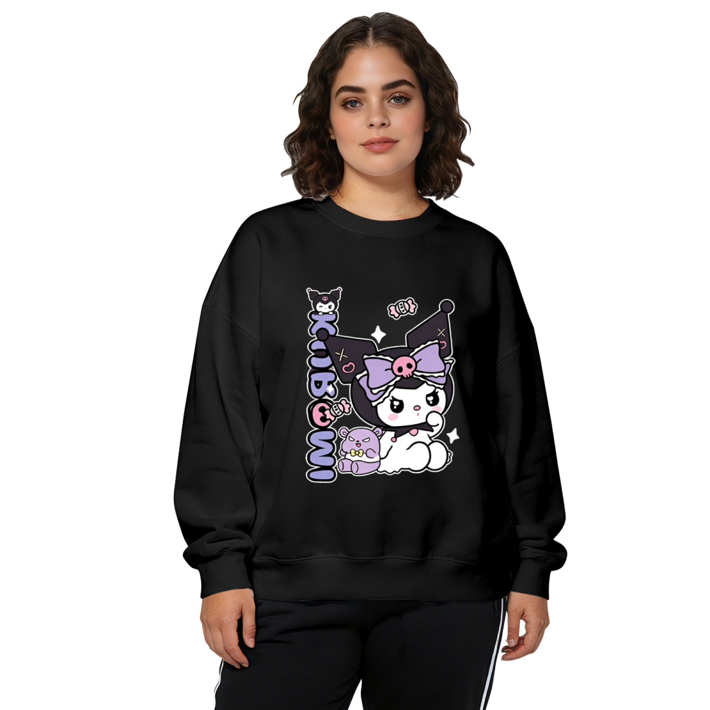 Candy Bear Kuromi Y2K Kawaii Graphic Crewneck Sweatshirt
