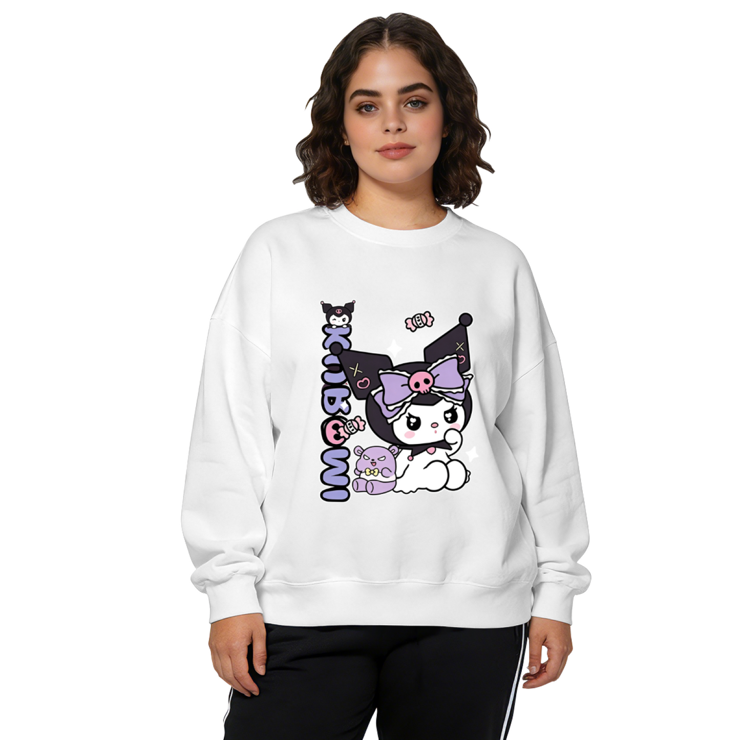 Candy Bear Kuromi Y2K Kawaii Graphic Crewneck Sweatshirt