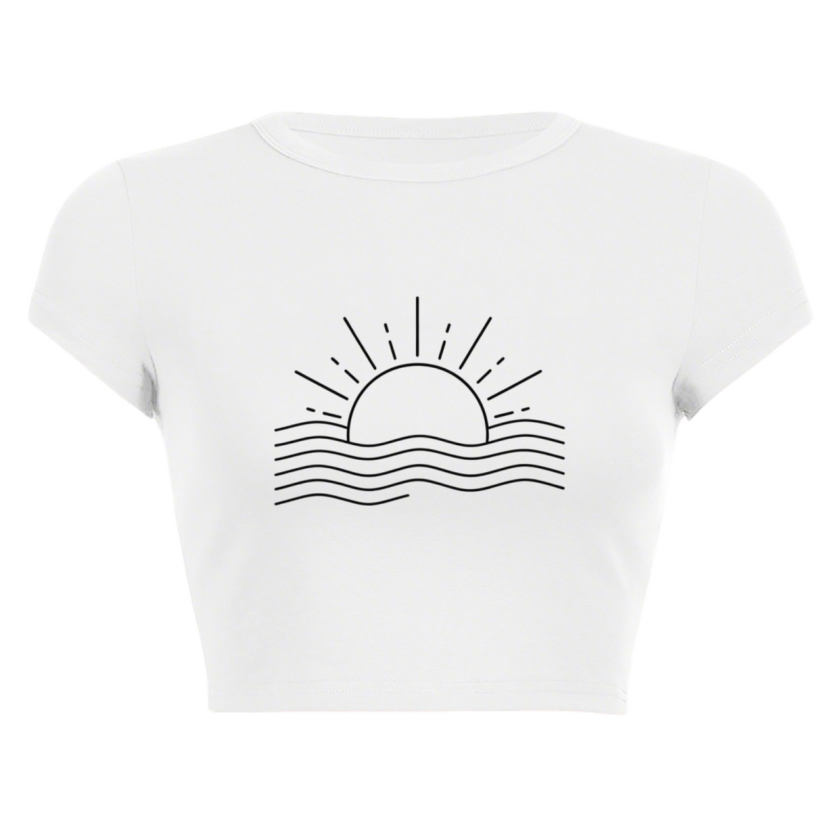 Y2K Cherry Lips Bold Red Graphic Crop Tee