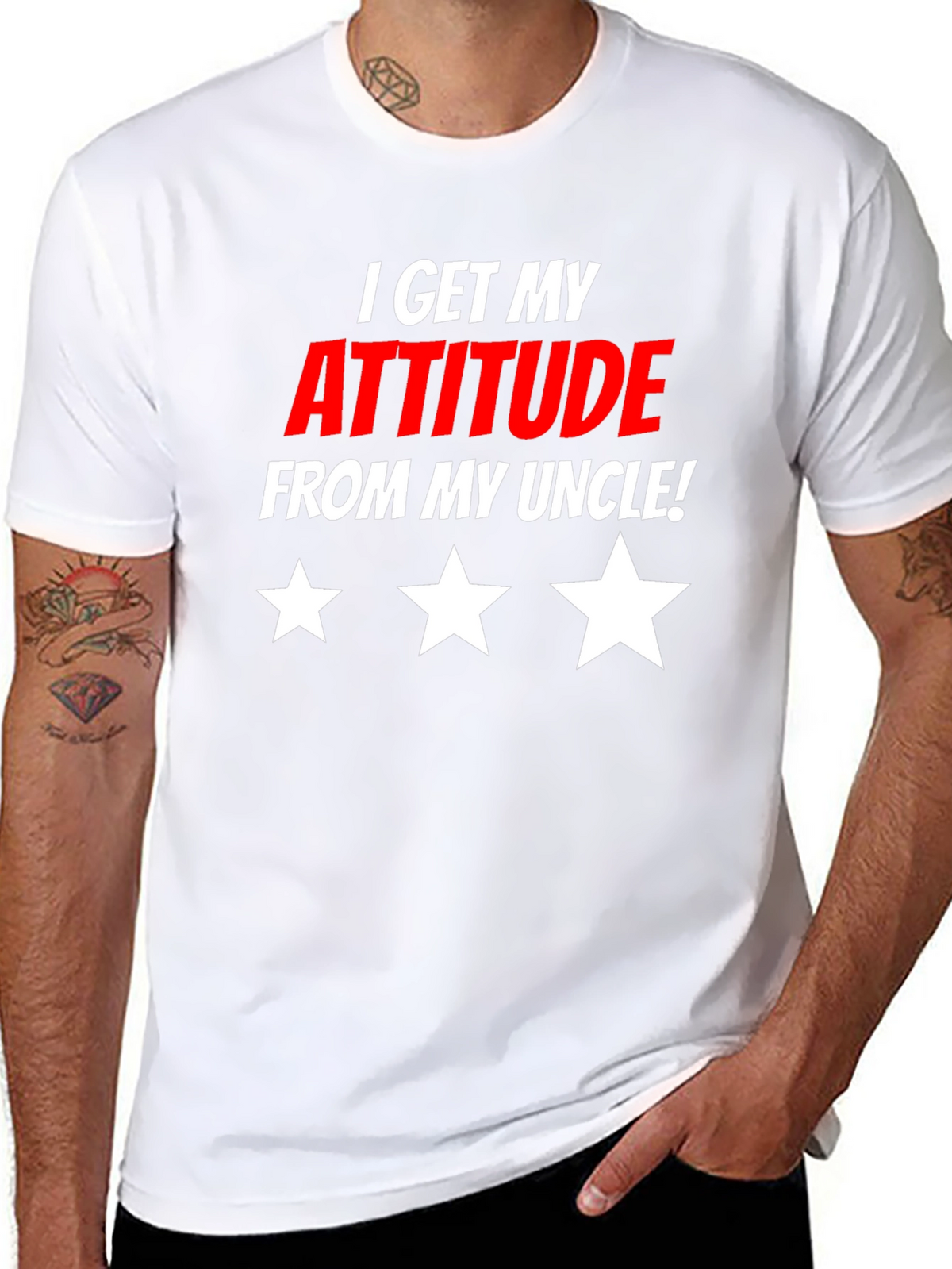 Attitude From Uncle Graphic T-Shirt