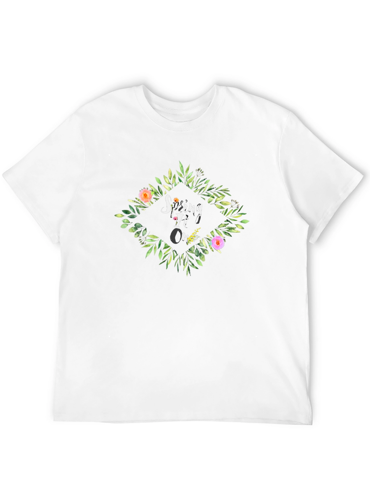 Spring TI On Black Graphic Tee