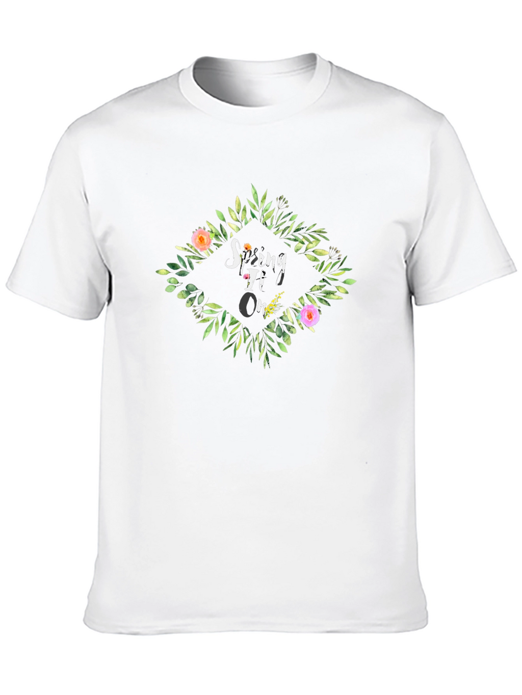 Spring TI On Black Graphic Tee