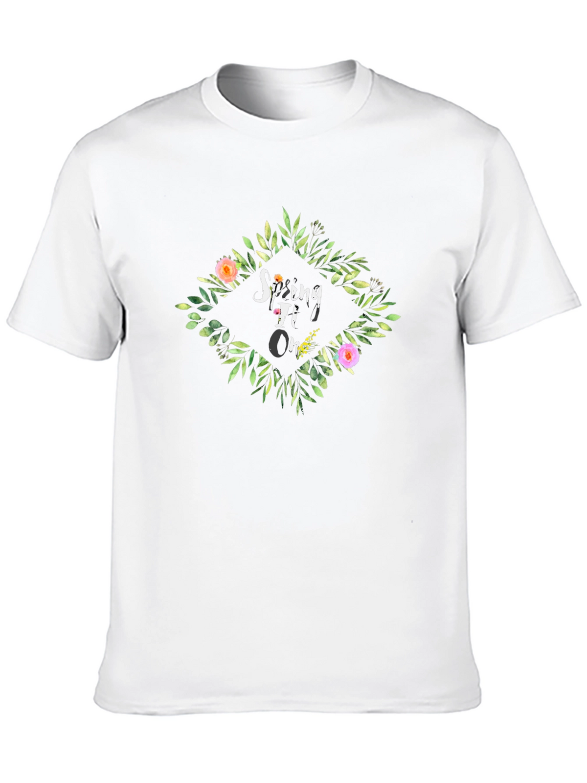 Spring TI On Black Graphic Tee