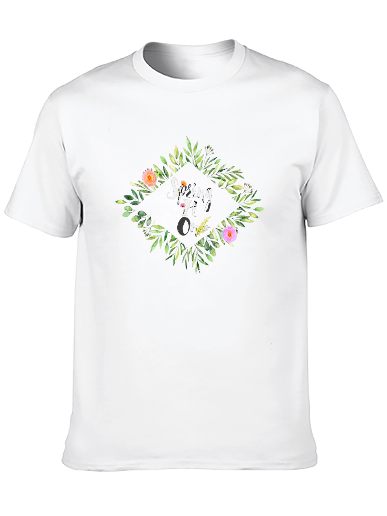 Spring TI On Black Graphic Tee