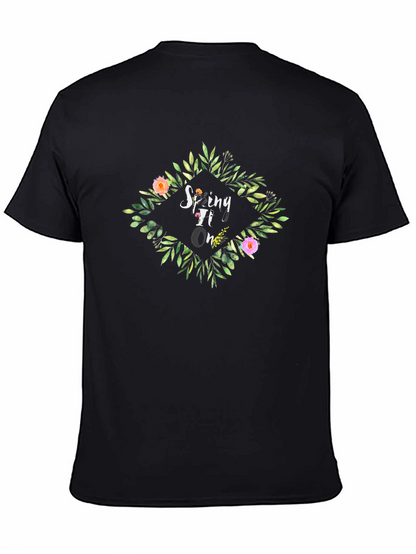 Spring TI On Black Graphic Tee
