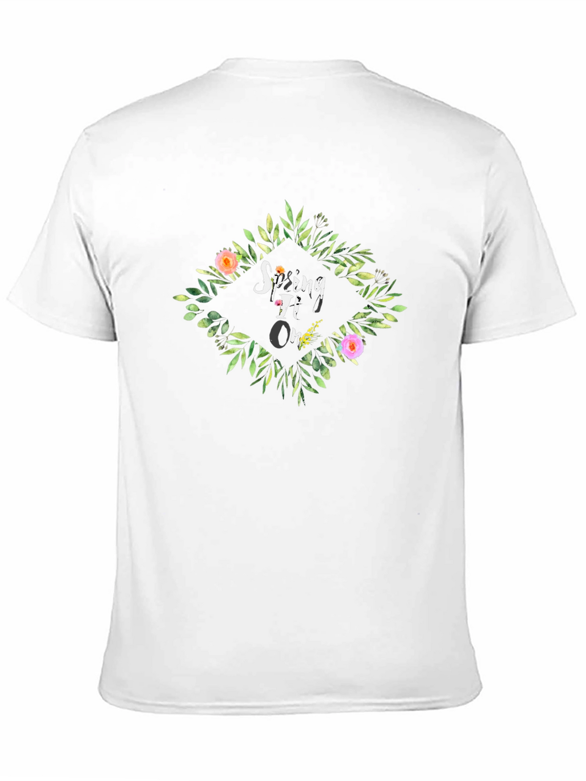 Spring TI On Black Graphic Tee