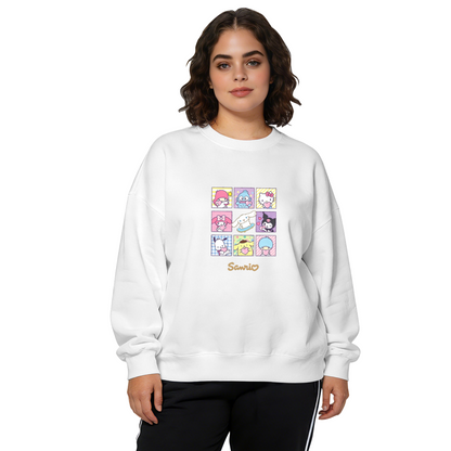 Sanrio All?Stars Grid Character Collage Crewneck Sweatshirt